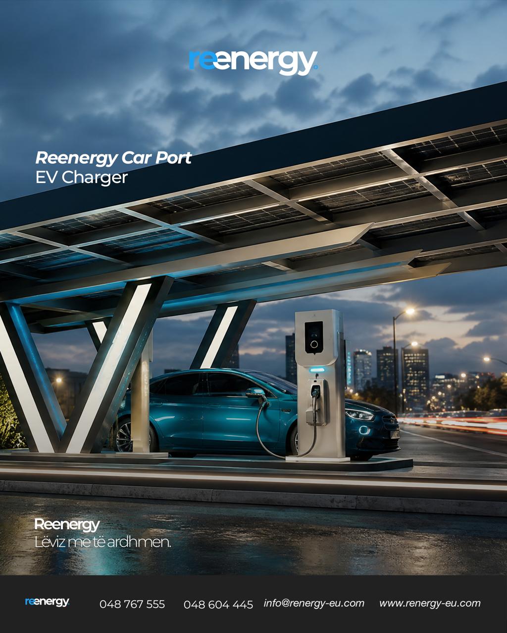 Reenergy solar carport with EV charging